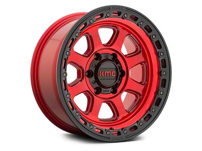 KMC Chase Candy Red with Black Lip 6-Lug Wheel; 20x9; 0mm Offset (09-14 F-150)