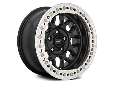 KMC Grenade Crawl Beadlock Satin Black 6-Lug Wheel; 18x9; -24mm Offset (09-14 F-150)