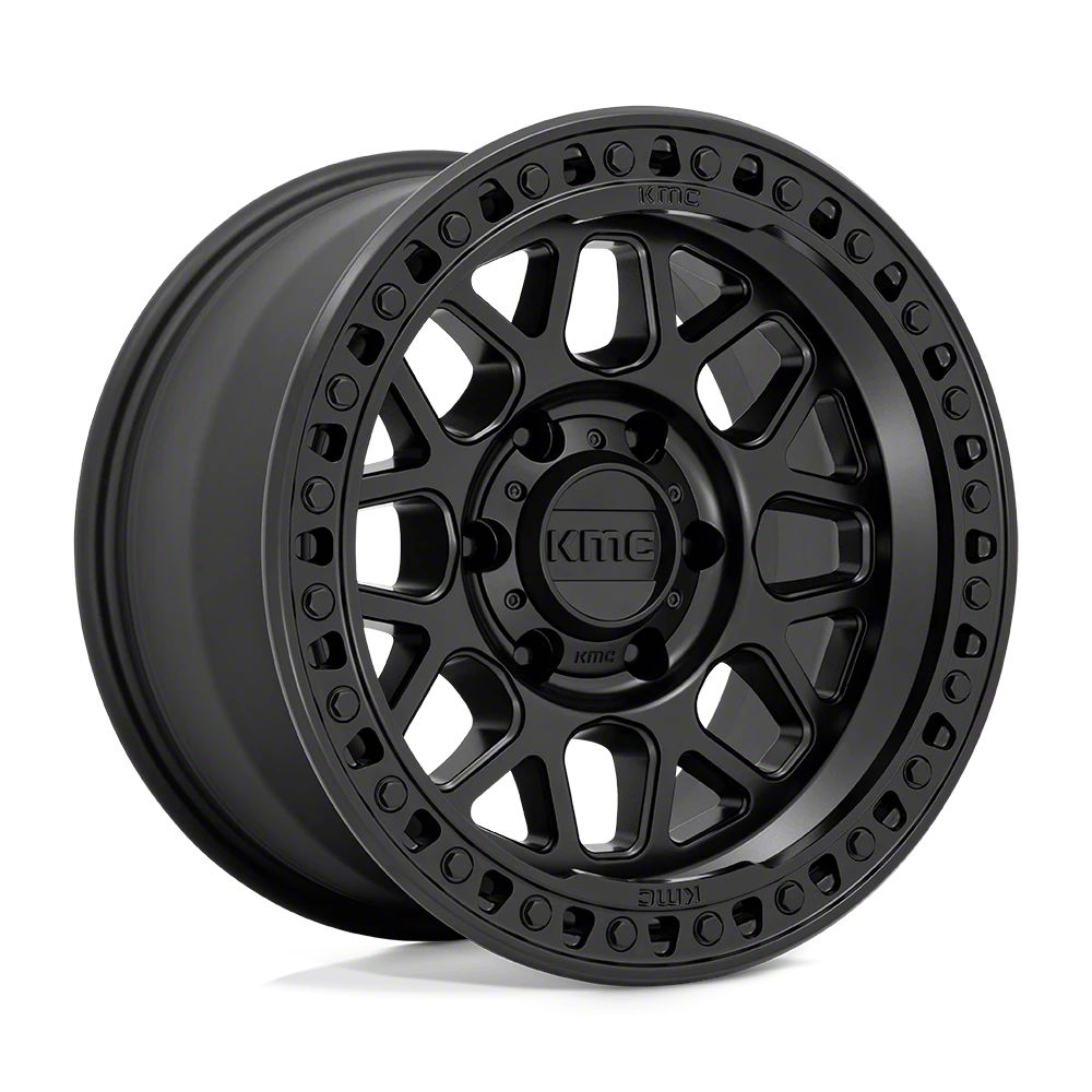 KMC GRS Satin Black 6-Lug Wheel; 17×9; 18mm Offset (09-14 F-150)