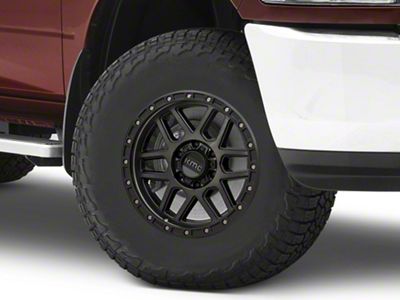 KMC Mesa Satin Black with Gray Tint 8-Lug Wheel; 17x9; 18mm Offset (10-18 RAM 2500)