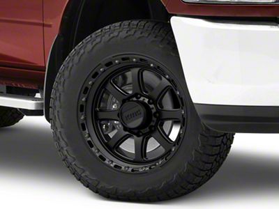 KMC Chase Satin Black with Gloss Black Lip 8-Lug Wheel; 20x9; 18mm Offset (10-18 RAM 3500 SRW)