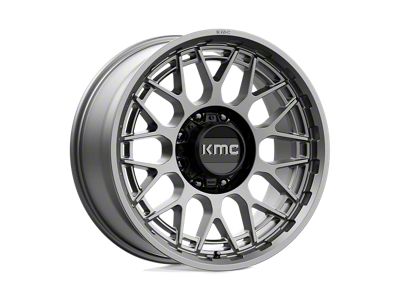 KMC Technic Anthracite 8-Lug Wheel; 20x9; 18mm Offset (10-18 RAM 3500 SRW)
