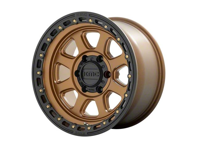 KMC Chase Matte Bronze with Black Lip 8-Lug Wheel; 20x9; 0mm Offset (11-16 F-250 Super Duty)