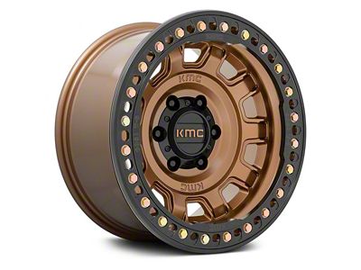 KMC Tank Beadlock Matte Bronze 8-Lug Wheel; 17x9; -38mm Offset (11-16 F-250 Super Duty)