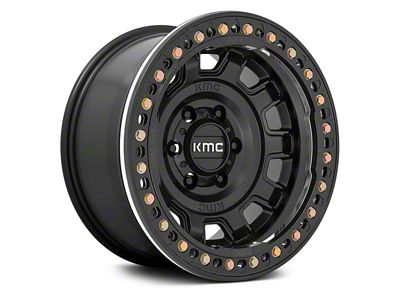 KMC Tank Beadlock Satin Black 8-Lug Wheel; 17x9; -38mm Offset (11-16 F-250 Super Duty)