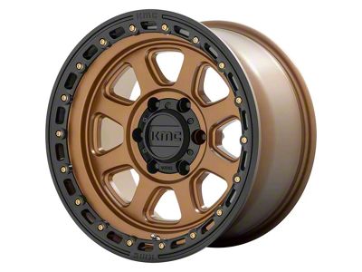 KMC Chase Matte Bronze with Black Lip 8-Lug Wheel; 20x9; 18mm Offset (11-16 F-350 Super Duty SRW)