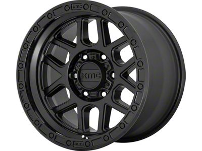 KMC Mesa Satin Black with Gloss Black Lip 8-Lug Wheel; 20x9; 0mm Offset (11-16 F-350 Super Duty SRW)