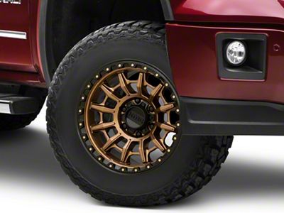 KMC Carnage Matte Bronze with Black Lip 6-Lug Wheel; 17x9; 0mm Offset (14-18 Sierra 1500)