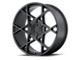 KMC Crosshair Satin Black 6-Lug Wheel; 24x9.5; 15mm Offset (14-18 Sierra 1500)