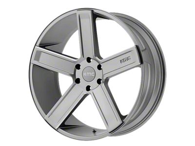 KMC Duece Satin Gray Milled 6-Lug Wheel; 20x8.5; 15mm Offset (14-18 Silverado 1500)