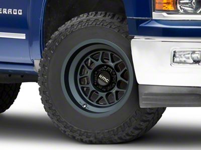 KMC Terra Metallic Blue 6-Lug Wheel; 18x8.5; 0mm Offset (14-18 Silverado 1500)