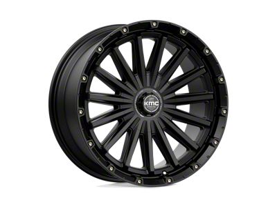 KMC Signal Satin Black 6-Lug Wheel; 20x9; 18mm Offset (15-22 Canyon)