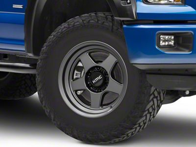 KMC Lobo Matte Anthracite 6-Lug Wheel; 17x8.5; 18mm Offset (15-20 F-150)