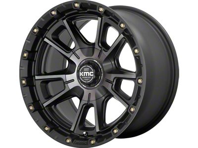 KMC Sync Satin Black with Gray Tint 6-Lug Wheel; 17x9; 18mm Offset (15-20 F-150)