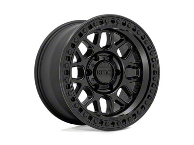 KMC GRS Satin Black 8-Lug Wheel; 17x8.5; 0mm Offset (15-19 Sierra 3500 HD SRW)