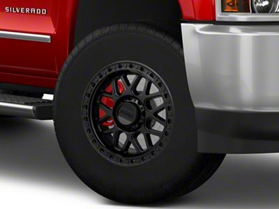 KMC GRS Satin Black 8-Lug Wheel; 18x9; 18mm Offset (15-19 Silverado 3500 HD SRW)