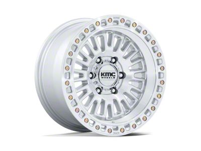KMC Aztec Gloss Silver with Machined Face 6-Lug Wheel; 17x8.5; 0mm Offset (15-20 Tahoe)