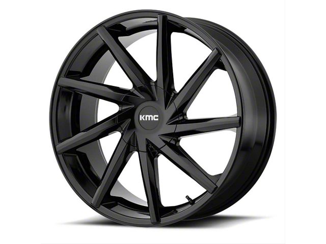KMC Burst Gloss Black 6-Lug Wheel; 20x8.5; 35mm Offset (15-20 Tahoe)
