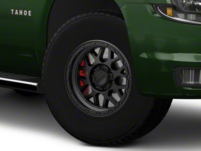 KMC Grenade Off-Road Matte Black 6-Lug Wheel; 17x9; 18mm Offset (15-20 Tahoe)