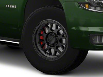 KMC Grenade Off-Road Matte Black 6-Lug Wheel; 18x8.5; 35mm Offset (15-20 Tahoe)