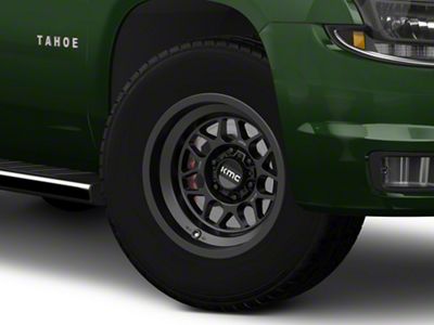 KMC Terra Satin Black 6-Lug Wheel; 18x8.5; 0mm Offset (15-20 Tahoe)