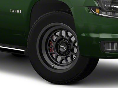 KMC Terra Satin Black 6-Lug Wheel; 20x9; -12mm Offset (15-20 Tahoe)