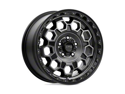 KMC Trek Satin Black with Gray Tint 6-Lug Wheel; 17x9; 0mm Offset (15-20 Tahoe)