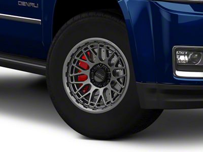 KMC Technic Anthracite 6-Lug Wheel; 17x8.5; 0mm Offset (15-20 Yukon)
