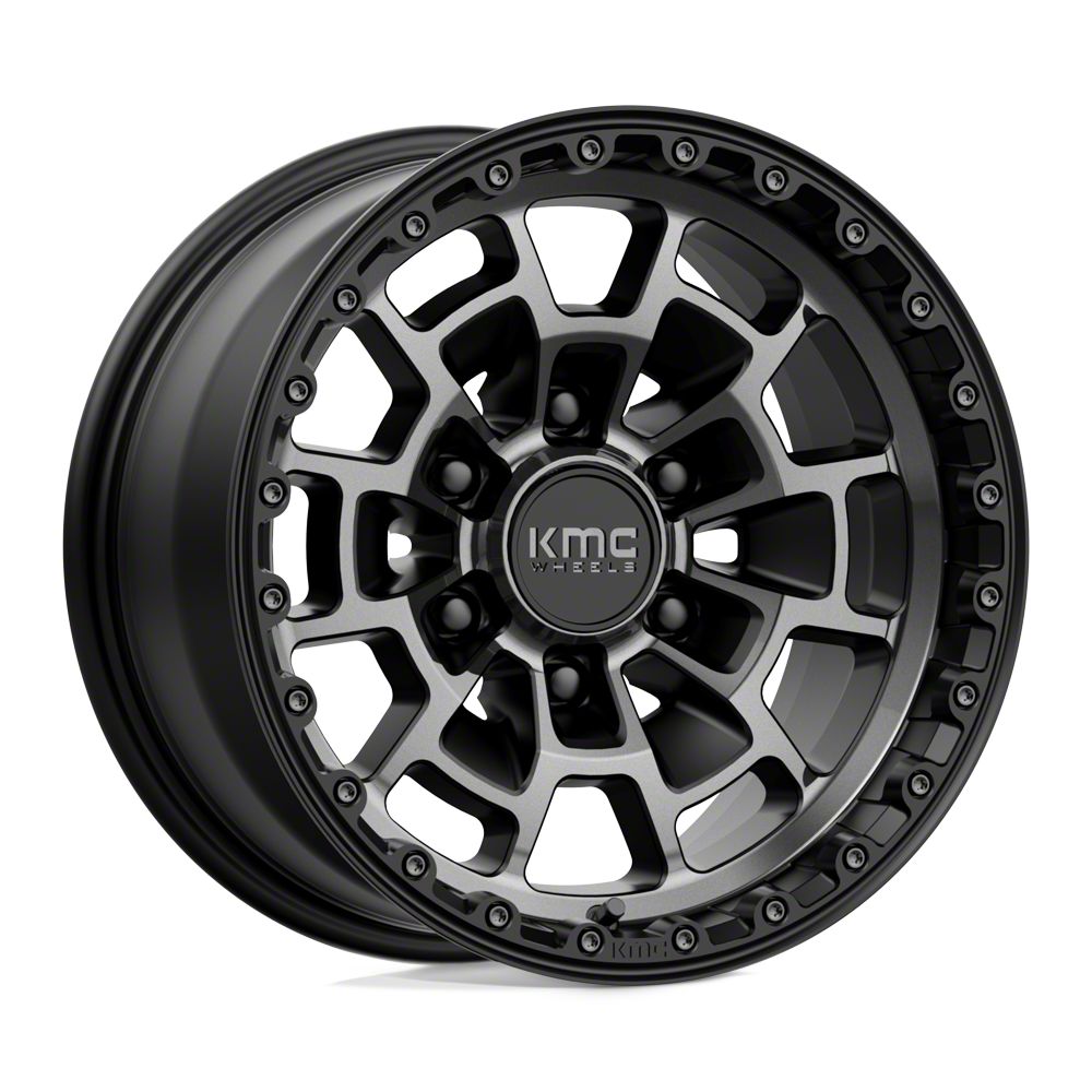 KMC Ranger Canyon Satin Black 6-Lug Wheel; 17x8; 20mm Offset