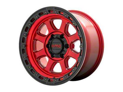 KMC Chase Candy Red with Black Lip 8-Lug Wheel; 20x9; 0mm Offset (23-24 F-250 Super Duty)