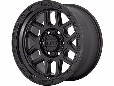 KMC Mesa Satin Black with Gloss Black Lip 8-Lug Wheel; 20x9; 18mm Offset (23-24 F-250 Super Duty)
