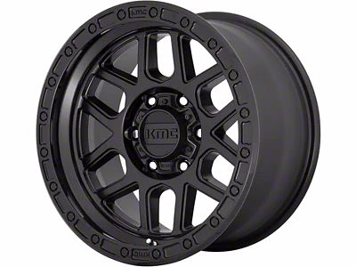 KMC Mesa Satin Black with Gloss Black Lip 8-Lug Wheel; 20x9; 18mm Offset (23-25 F-250 Super Duty)