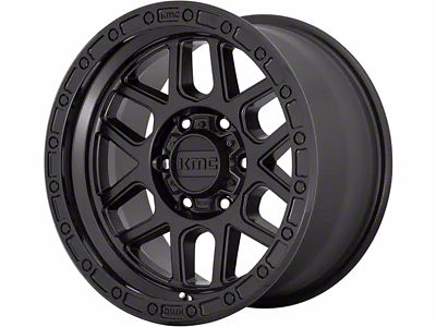 KMC Mesa Satin Black with Gloss Black Lip 8-Lug Wheel; 20x9; 18mm Offset (23-24 F-350 Super Duty SRW)