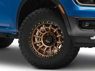 KMC Carnage Matte Bronze with Black Lip 6-Lug Wheel; 17x9; 0mm Offset (24-25 Ranger)