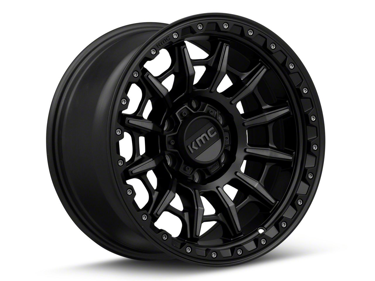 KMC Ranger Carnage Satin Black with Gray Tint 6-Lug Wheel; 17x9