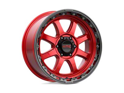 KMC Chase Candy Red with Black Lip 6-Lug Wheel; 20x9; 18mm Offset (24-25 Ranger)