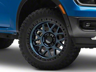 KMC GRS Midnight Blue with Gloss Black Lip 6-Lug Wheel; 20x9; 18mm Offset (24-25 Ranger)