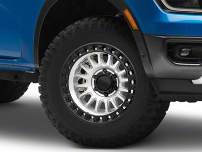 KMC IMS Machined with Matte Black Lip 6-Lug Wheel; 17x8.5; -10mm Offset (24-25 Ranger)