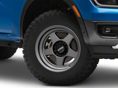 KMC Lobo Matte Anthracite 6-Lug Wheel; 17x8.5; -10mm Offset (24-25 Ranger)