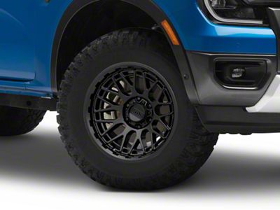 KMC Technic Satin Black 6-Lug Wheel; 17x8.5; 18mm Offset (24-25 Ranger)