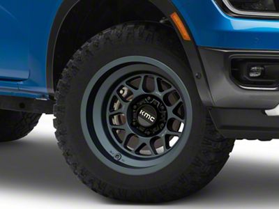 KMC Terra Metallic Blue 6-Lug Wheel; 18x8.5; -10mm Offset (24-25 Ranger)