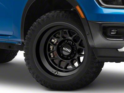 KMC Terra Satin Black 6-Lug Wheel; 20x9; -12mm Offset (24-25 Ranger)