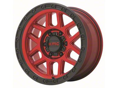 KMC Mesa Candy Red with Black Lip 6-Lug Wheel; 18x9; 18mm Offset (91-96 Dakota)
