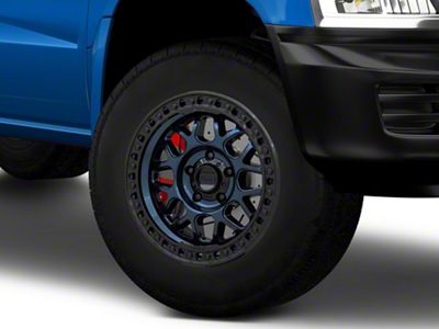 KMC GRS Midnight Blue with Gloss Black Lip 5-Lug Wheel; 17x9; 18mm Offset (94-01 RAM 1500)