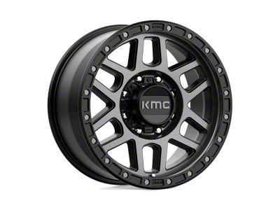 KMC Mesa Satin Black with Gray Tint 8-Lug Wheel; 17x9; 18mm Offset (99-07 F-250 Super Duty)