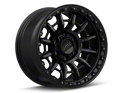 KMC Carnage Satin Black with Gray Tint 6-Lug Wheel; 17x9; -12mm Offset (99-06 Sierra 1500)