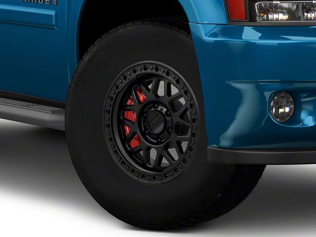 KMC GRS Satin Black 6-Lug Wheel; 17x9; -12mm Offset (99-06 Sierra 1500)