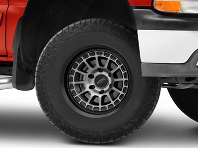 KMC Canyon Satin Black with Gray Tint 6-Lug Wheel; 17x8.5; 0mm Offset (99-06 Silverado 1500)