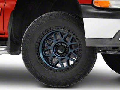 KMC GRS Midnight Blue with Gloss Black Lip 6-Lug Wheel; 18x9; -12mm Offset (99-06 Silverado 1500)