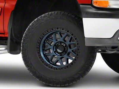 KMC GRS Midnight Blue with Gloss Black Lip 6-Lug Wheel; 17x9; -12mm Offset (99-06 Silverado 1500)